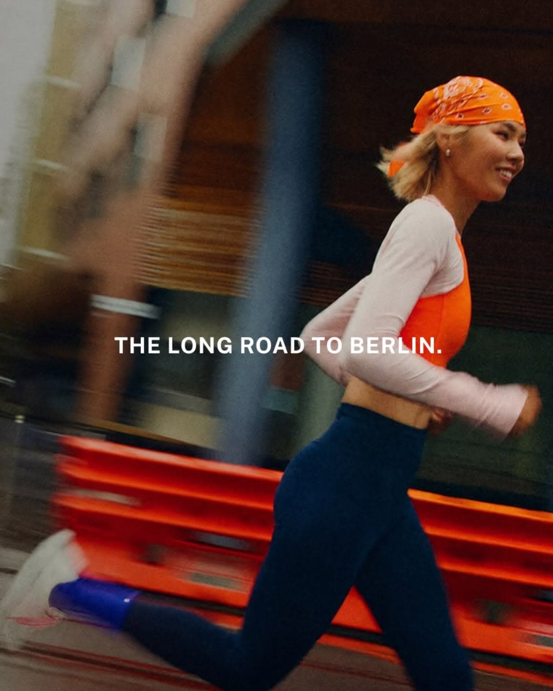 Runners training together on the streets of Berlin ahead of the Berlin Marathon as part of a multi-distance training series