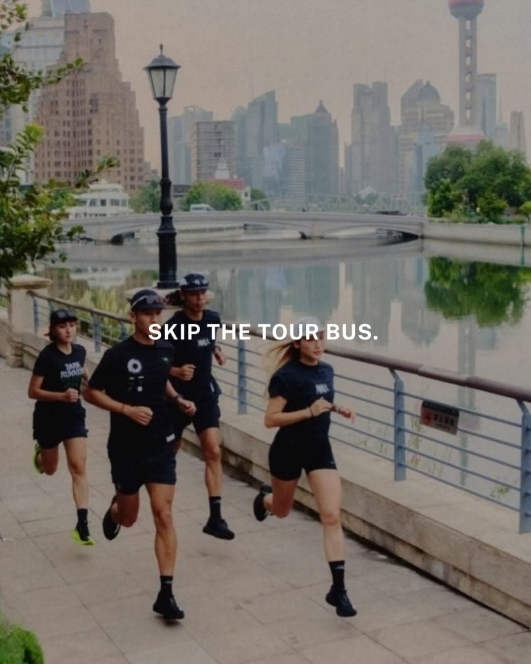 Runners from local run clubs featured in the COROS PACE 4 Pro city guide campaign across New York, Tokyo, Paris, and Shanghai.